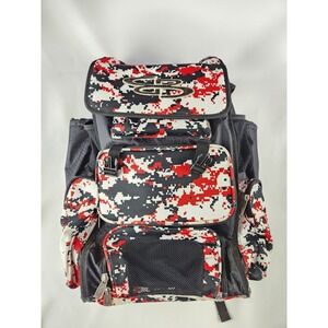 Boombah Superpack Baseball Softball Bat Bag Backpack Travel Camouflage Camo Red